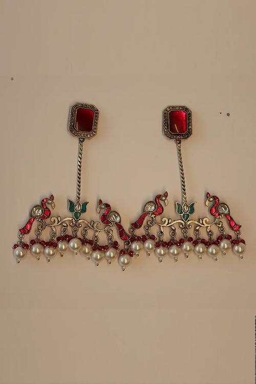 Chirping Charms Pearl With Pachi Kundan