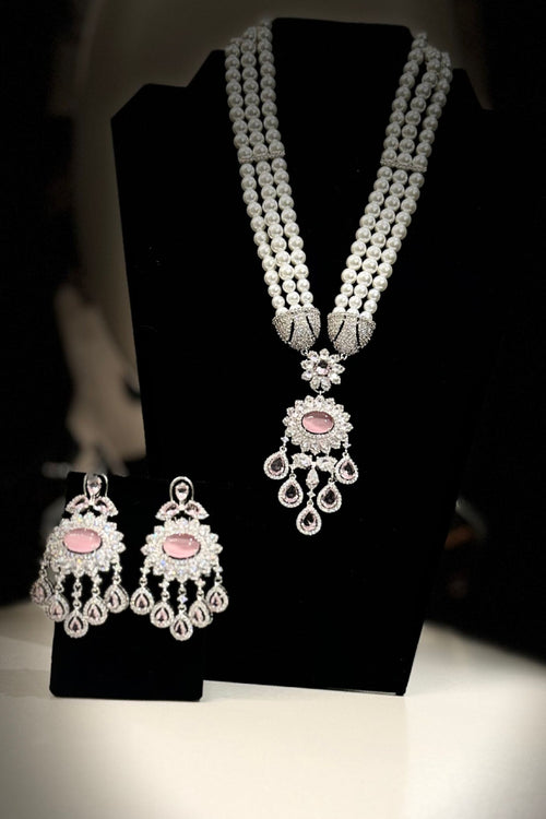 Lab-Created Gemstone and Pearl Statement Necklace Sets