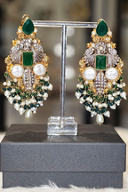 Pearly Emerald Earrings