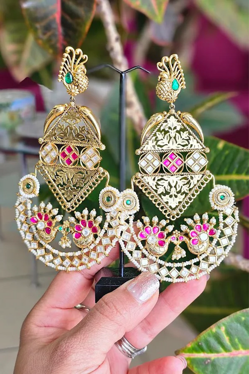 Agra Peacock Earrings