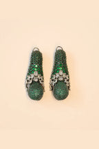 Emerald Danglers Nano Settings Of Emeralds