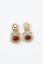 Malika Ruby Earrings Ruby With Polki